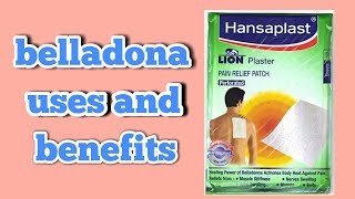 Benifits of belladona plaster दर्द और फोड़े फूंसी के लिएHindi [upl. by Phiona]