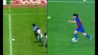 Comparison Maradona and messi goals [upl. by Einnaf]