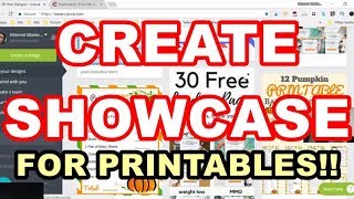 How To Make Showcases For Printables On Canva  Canva Tutorial [upl. by Wheaton]