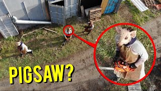 DRONE CATCHES PIGSAW AT ABANDONED FARM THEY CAME AFTER US [upl. by Nirol]