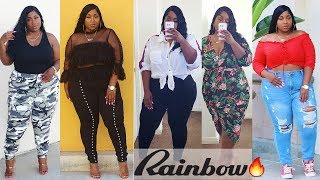 YALL NOT READY PLUS SIZE PRE FALL RAINBOW SHOPS TRY ON HAUL  LACENLEOPARD [upl. by Gorlin]