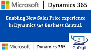 Enabling New Sales Price experience  D365 Business Central [upl. by Bergess759]