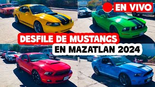 EN VIVO🔴DESFILE de MUSTANG MAZATLAN 2024  El Malecon lleno de Autos Deportivos  Tuning car Expocar [upl. by Gerick]