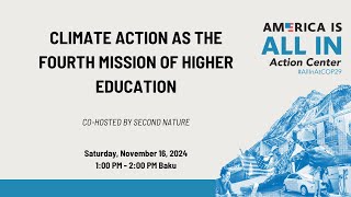 Climate Action as the Fourth Mission of Higher Education [upl. by Adriaens]