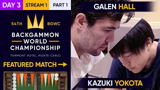 54th Backgammon World Championship  Day 3  Stream 1  Part 1  Monte Carlo Open  Main  Semis [upl. by Resiak]