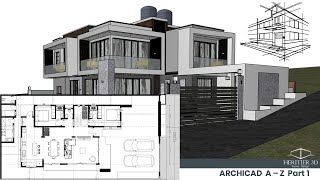 ArchiCAD Design Modeling A to Z Training Lesson Part 1  Design your modern Project [upl. by Kado]