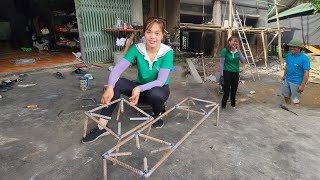 Utilize scrap iron and excess iron making tripod wood stove stands to give to the poor [upl. by Tram]