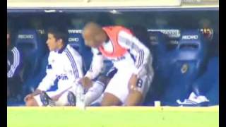 Faubert asleep during the game real madrid full HQ [upl. by Llerrat25]