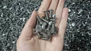 Have you seen the production process of stainless steel machine screws？ [upl. by Aelgna]