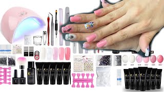 Beginner At Home Nails POLYGEL NAILS TUTORIAL COSCELIA [upl. by Adnohsirk487]