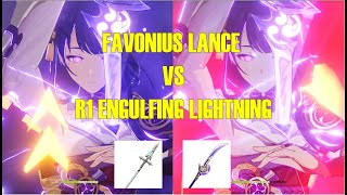 R1 Engulfing Lightning vs Favonius Lance  Baal  Genshin Impact 21 [upl. by Aikahc]