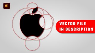 Design Apples Logo using only circles in Adobe Illustrator  How to draw the Apple Logo [upl. by Guidotti65]