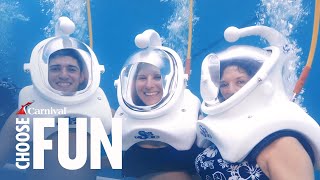 Sea Trek Helmet Diving amp Snorkeling in St Maarten  Carnival Shore Excursions  Carnival Cruise Line [upl. by Aynad]