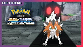 ¡Lycanroc contra Sableye  Serie Pokémon Sol y LunaUltraaventuras  Clip oficial [upl. by Els]