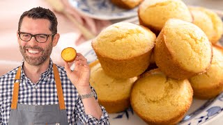 SuperEasy Cornbread Muffins Recipe [upl. by Kcirdot]