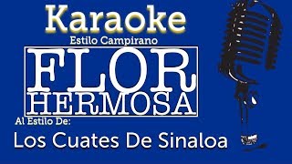 Flor Hermosa  Karaoke  Los Cuates De Sinaloa [upl. by Aubry]