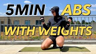 abs Workout with Dumbbells  6 min weighted abs [upl. by Ahsilef]