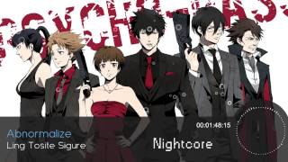 Ling Tosite Sigure  Abnormalize Nightcore [upl. by Brieta]