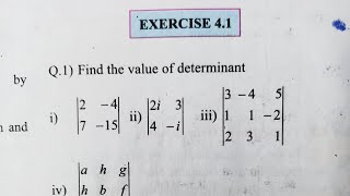 Exercise 41 Determinants and matrices Class 11 Maths 1 Maharashtra Board New syllabus by CHETAN sir [upl. by Eniladam]