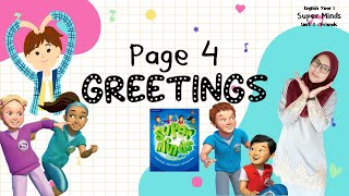 Page 4  Unit 0  Friends Super Minds Year 1 Greetings [upl. by Denni]