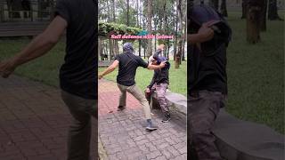 Self defense when attacked with helmet selfdefense fighting martialarts [upl. by Lamphere646]