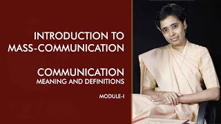 Communication Meaning and Definitions   1  Sr Patricia Michelle  Media Education  NISCORT Pro [upl. by Eeima632]