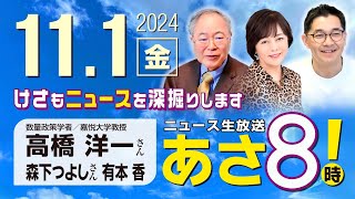 R6 1101【ゲスト：高橋 洋一  森下 つよし】百田尚樹・有本香のニュース生放送 あさ8時！ 第489回 [upl. by Namsu]