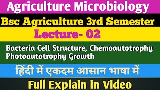 BacteriaCellStructure ChemoautotrophyPhotoautotrophy Growth Microbiology Lecture 02 [upl. by Hubert]