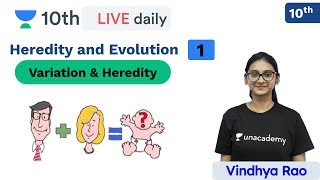 CBSE Class 10 Heredity and Evolution  L 1  Biology  Unacademy Class 9 and 10  Vindhya Maam [upl. by Okin]