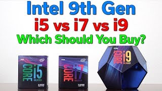 9th Gen Intel CPU Comparison — Which Should You Buy  i5 vs i7 vs i9 Benchmarks [upl. by Anelrac]