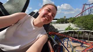 Zen Riding Scorpion for the first AND last time Reverse Roller Coaster POV [upl. by Naginarb]