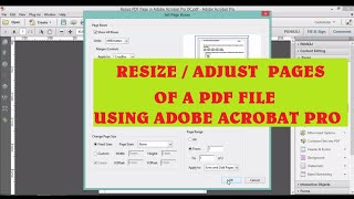 How to Adjust  Resize PDF Pages  Change Height amp Width of a PDF Page using Adobe Acrobat Pro [upl. by Ahsaenat]