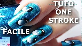 Tuto Nail Art Gouttes en One Stroke repro Cherry Nail Art [upl. by Batsheva826]