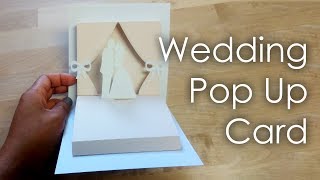 Tutorial  Template DIY Wedding Project Pop Up Card [upl. by Aisirtap]