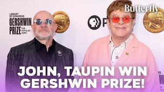 Elton John and Bernie Taupin Awarded Gershwin Prize for Popular Song An Inspiration [upl. by Hannaoj]