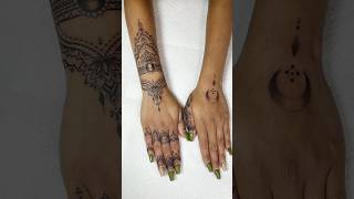 Ornamental Forearm amp Hand tattoo 🖤 tattoo tattooartist inked girltattoos [upl. by Emelita]