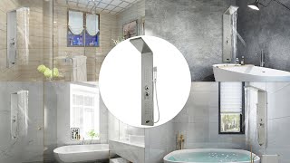 VEVOR Shower Panel Tower Massage System Rainampwaterfall Jet Tap Stainless Steel [upl. by Lonna761]