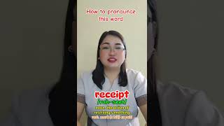 How to pronounce receipt pronunciation reading education [upl. by Ursuline]