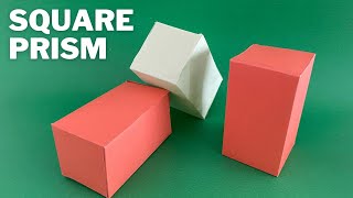 How to Make a Square Prism Out of Paper  Paper Square Prism Making [upl. by Nnylf]