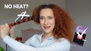 trying to straighten my curly hair WITHOUT HEAT [upl. by Penelope]