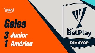 Junior vs América goles  Liga BetPlay Dimayor 20242  Fecha 15 [upl. by Pelag]