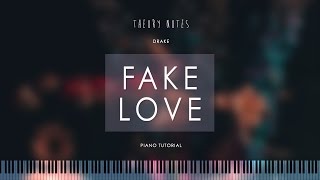 How to Play Drake  Fake Love  Theory Notes Piano Tutorial [upl. by Sidnala]