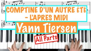 How to play Comptine dun autre été Laprèsmidi  Yann Tiersen Amelie Theme Piano Tutorial [upl. by Alleiram908]