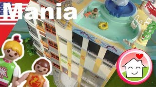 Playmobil film english HighRise Building with Pool  PLAYMOMANIA  The Hauser Family [upl. by Aurlie]