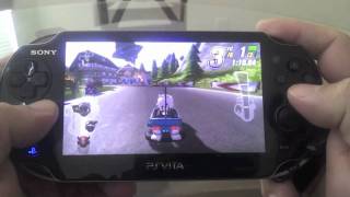 PS Vita Modnation Racers Hands On Career Mode [upl. by Amandi553]