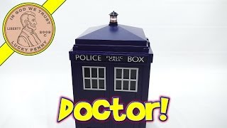 Doctor Who Tardis Lights and Sounds Cookie Jar amp Jammie Dodgers amp Bonus Visit by K9 [upl. by Chiquita]