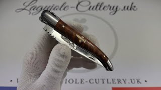 Laguiole Pocket Knife Fleur de Lis Inlay  Snakewood  Laguiole UK [upl. by Ange111]