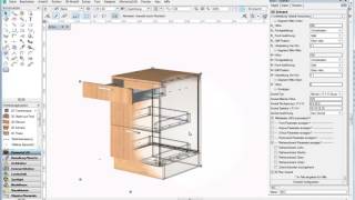 Beschläge und Auszüge im Interior CAD Programm ElementsCAD für Vectorworks [upl. by Andie442]