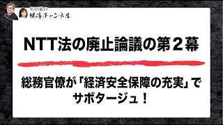 NTT法の廃止論議の第2幕！ 総務官僚が「経済安全保障の充実」でサボタージュ！ [upl. by Rothmuller]