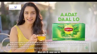 Lipton Green Tea 🍵 Ad  New Tvc Advertisement 2022 ft Shraddha Kapoor [upl. by Yerocaj]